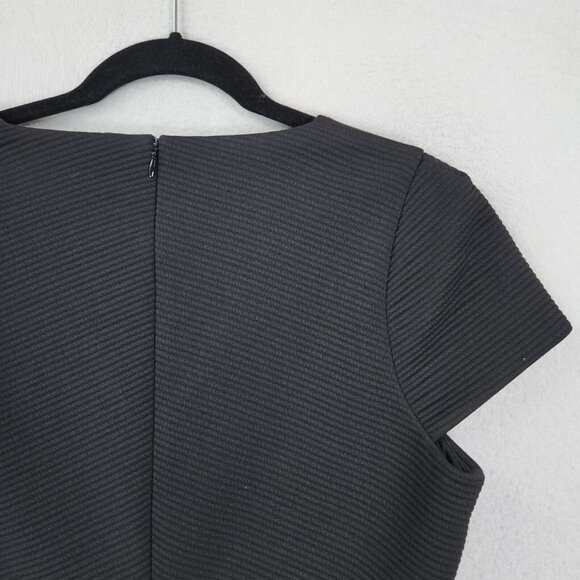 Michael Kors Dress Womens Medium Black Sheath Ribbed Knit Classic Career NEW - Picture 12 of 12